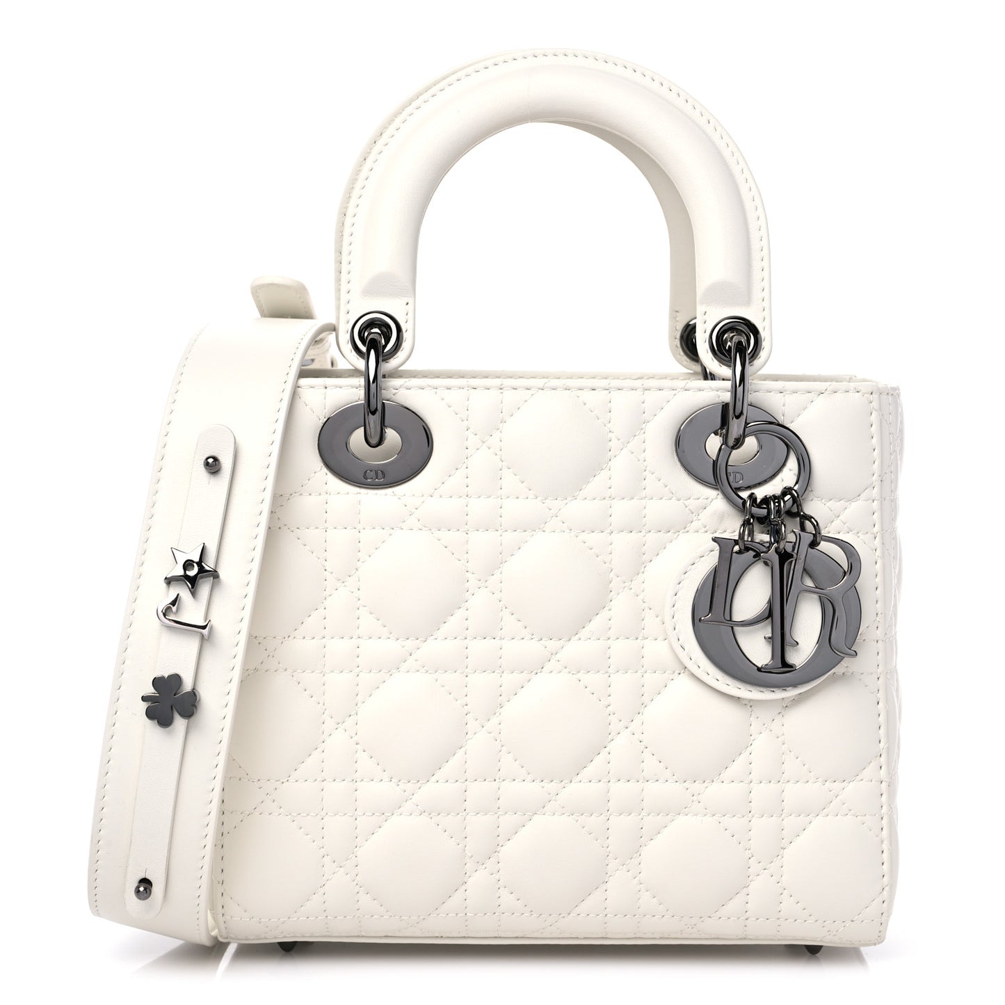 CHRISTIAN Small My Lady Dior White