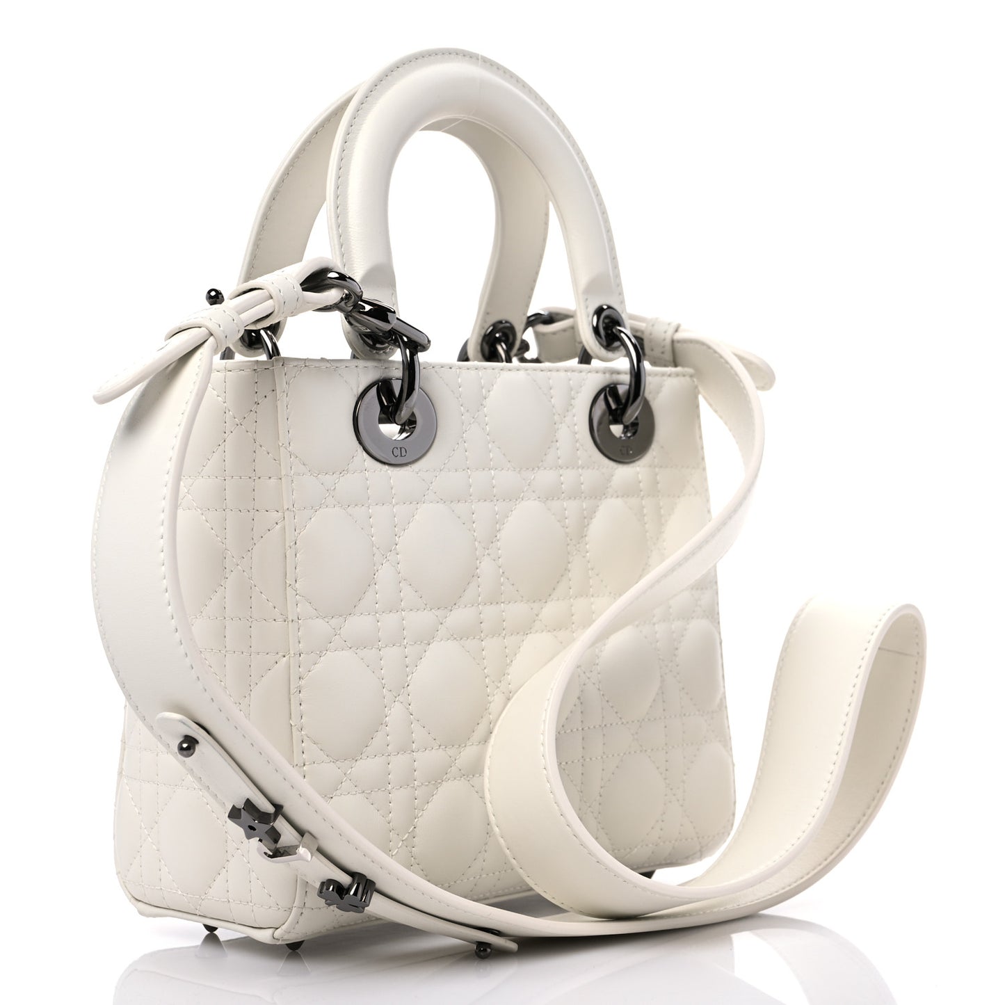 CHRISTIAN Small My Lady Dior White