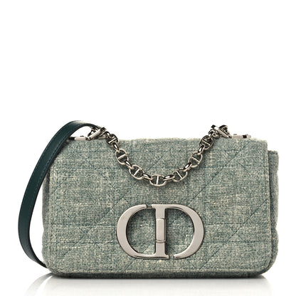 CHRISTIAN DIOR Tweed Small Caro Bag Light Green