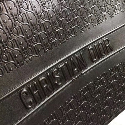 Dior Book Tote Bag In Black Calfskin