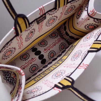 Dior Book Tote Bag In ed Geometric Canvas