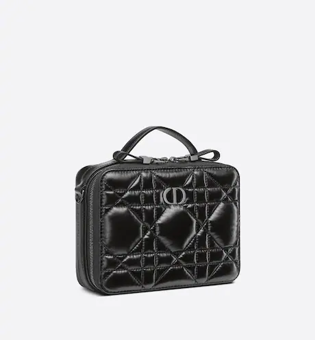 DIOR CARO BOX BAG Black Calfskin