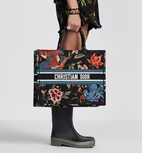 LARGE DIOR BOOK TOTE Black  (42 x 35 x 18.5 cm)