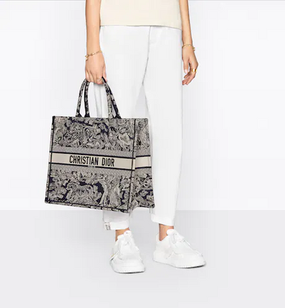 LARGE DIOR BOOK TOTE Blue Toile de (42 x 35 x 18.5 cm) ESG4SSXH