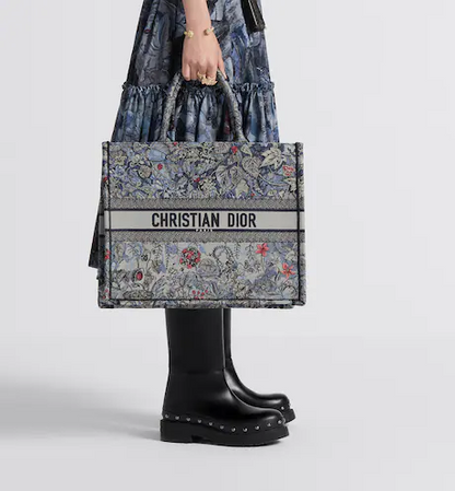LARGE DIOR BOOK TOTE Denim Dior (42 x 35 x 18.5 cm)