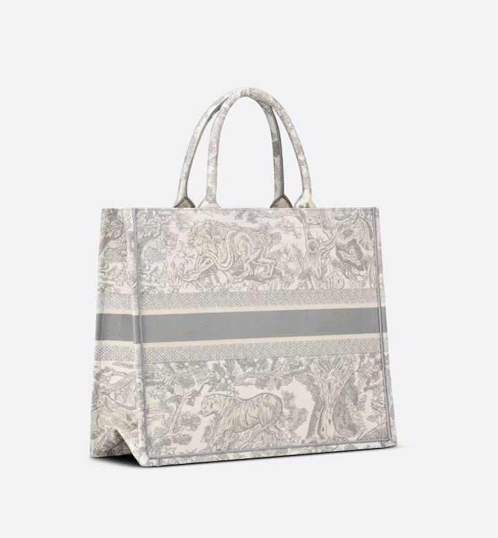 LARGE DIOR BOOK TOTE Gray Toile de (42 x 35 x 18.5 cm) IOTZD5ZG