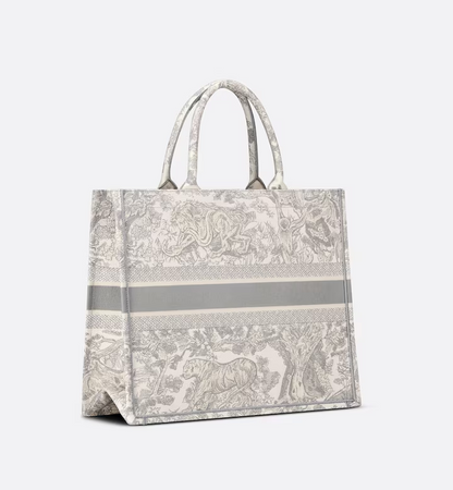 LARGE DIOR BOOK TOTE Gray Toile de (42 x 35 x 18.5 cm) IOTZD5ZG