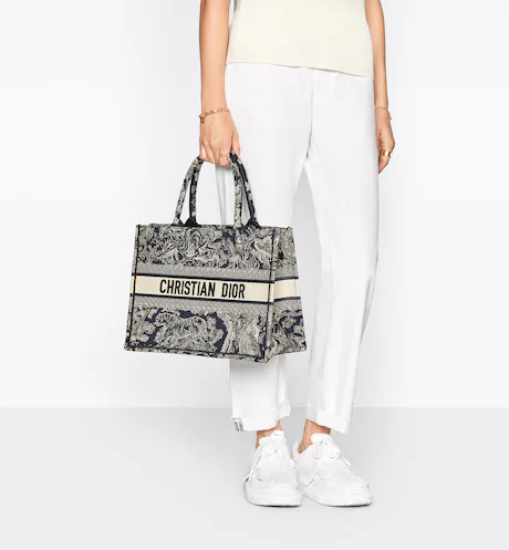 DIOR BOOK TOTE Blue Toile de (36 x 27.5 x 16.5 cm) W2DWMJTT
