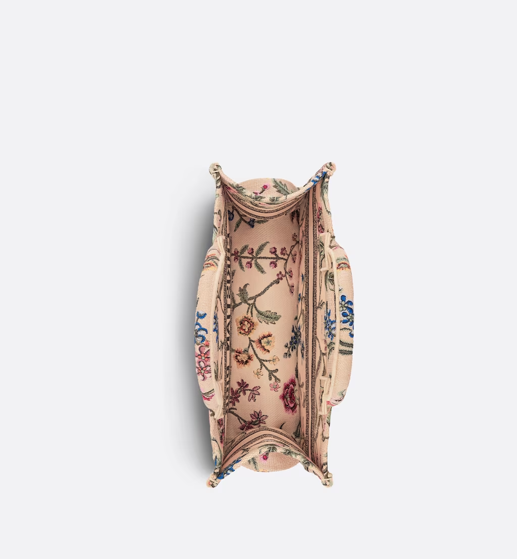 DIOR BOOK TOTE Natural  with Dior (36 x 27.5 x 16.5 cm)