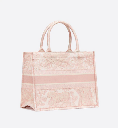 DIOR BOOK TOTE Pink Toile de (36 x 27.5 x 16.5 cm)