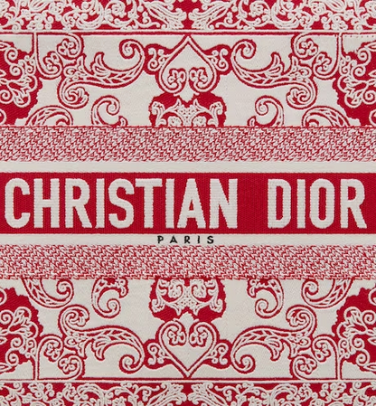 DIOR BOOK TOTE White and Red (36 x 27.5 x 16.5 cm)