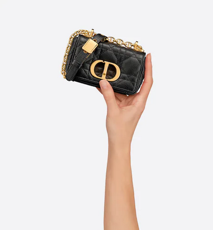 MICRO DIOR CARO BAG Black