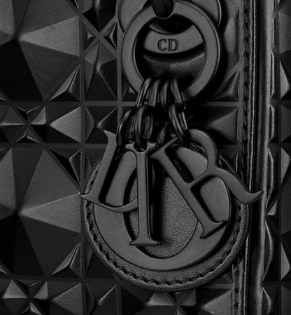 MICRO LADY DIOR BAG Black with Diamond Motif