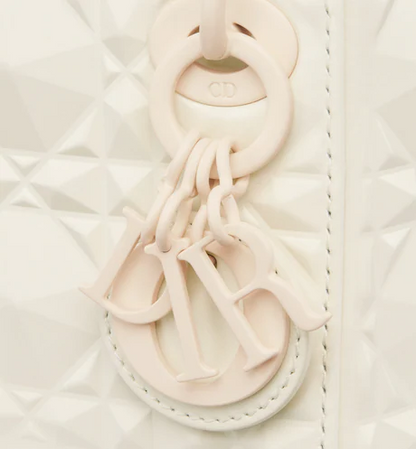 MICRO LADY DIOR BAG Latte with Diamond Motif