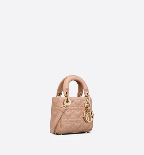 MICRO LADY DIOR BAG Pink with Heart Motif