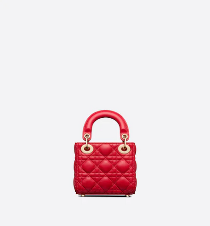 MICRO LADY DIOR BAG Scarlet Red