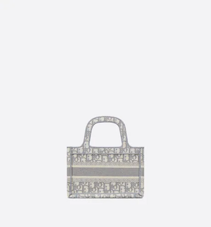 MINI DIOR BOOK TOTE Gray Dior (22,5 x 15 x 6 cm)