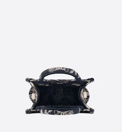 MINI DIOR BOOK TOTE PHONE BAG Blue Toile de (13 x 18 x 5 cm) LXPCQANJ