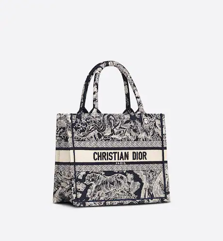 SMALL DIOR BOOK TOTE Blue Toile de (26.5 x 21 x 14 cm)