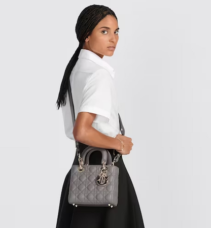 SMALL LADY DIOR MY BAG Steel Gray
