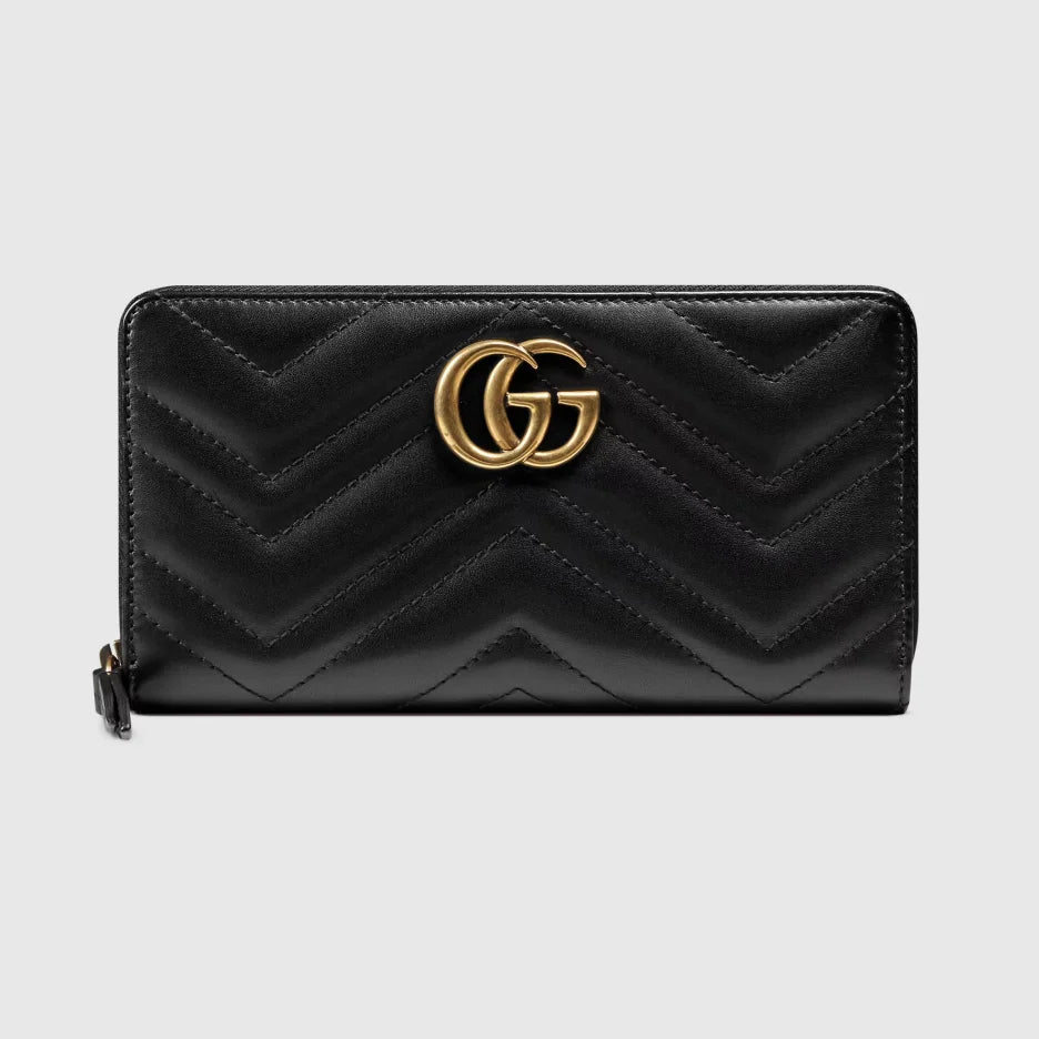 GG Marmont mini top handle bag+GG Marmont zip around wallet