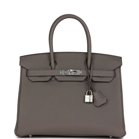 Hermès Birkin 30 Etain Togo Palladium Hardware