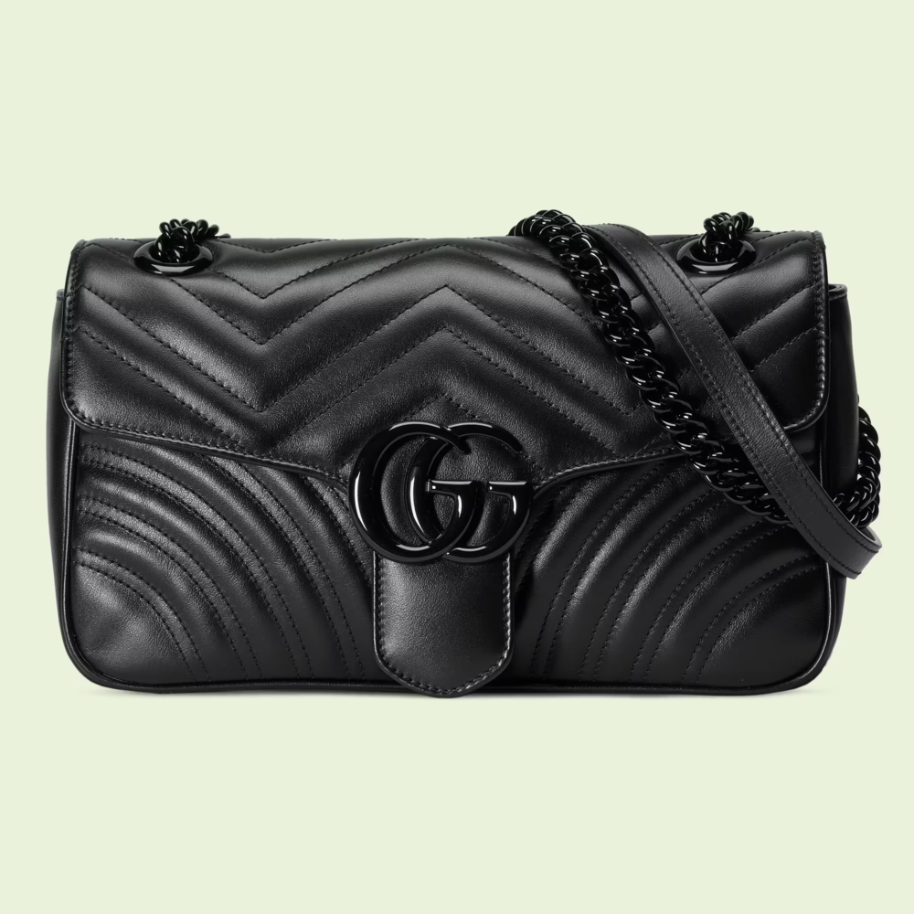 hand small shoulder bag – Black Leather