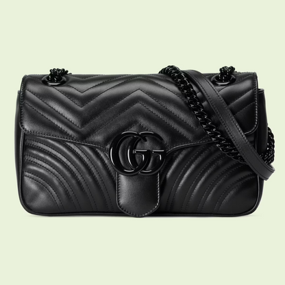 hand small shoulder bag – Black Leather