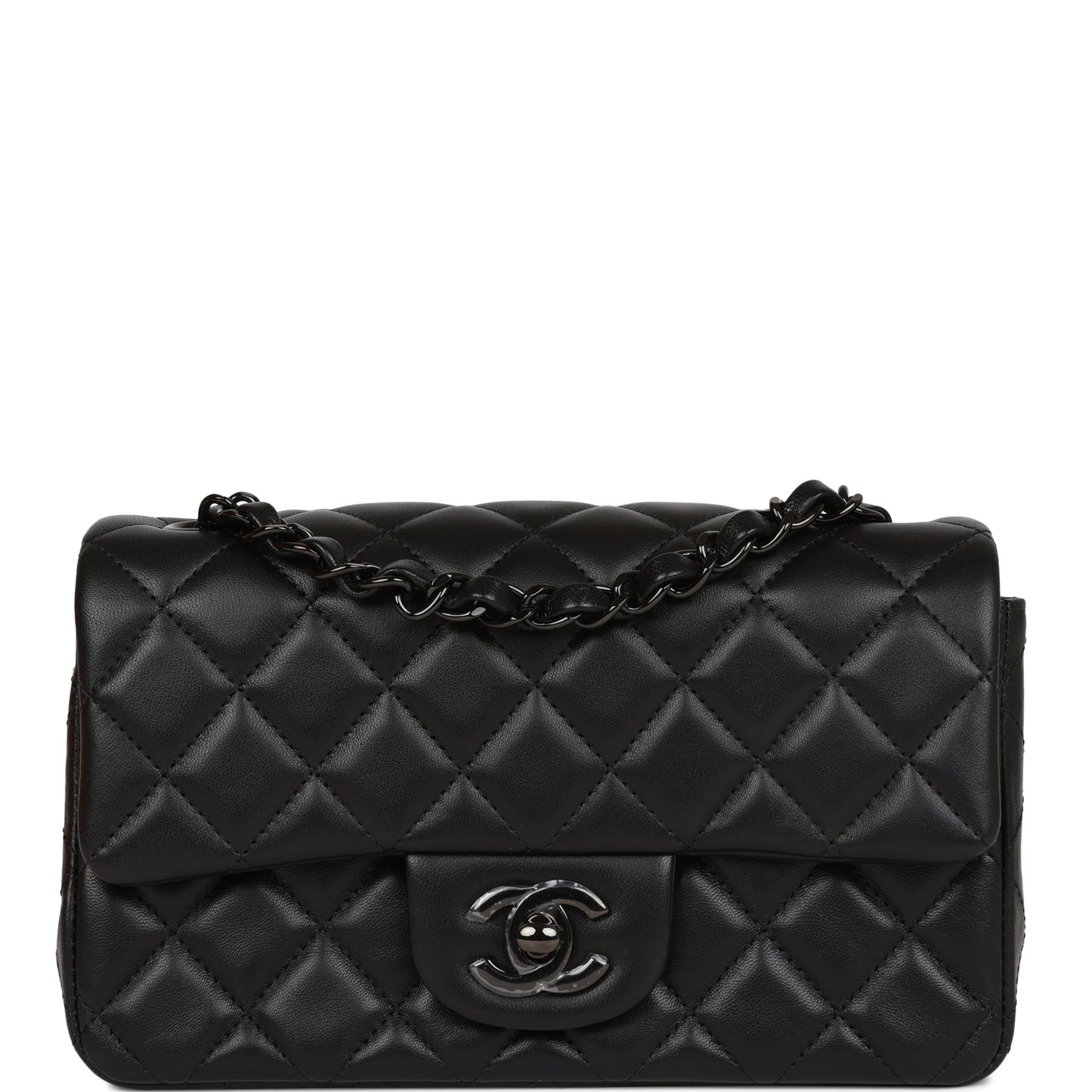 Mini Flap Bag SO Black Black Hardware for MR