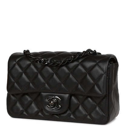 Mini Flap Bag SO Black Black Hardware for MR