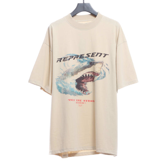 Represent Shark Distressed Wash Short Sleeves