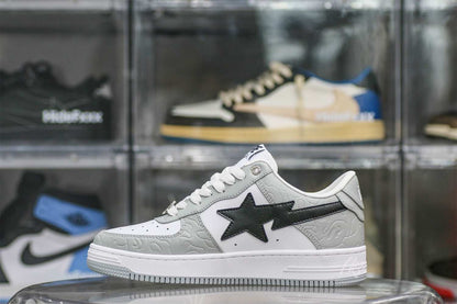 OFF-WHITE A Bathing Ape Bape Sta Low Grey Black