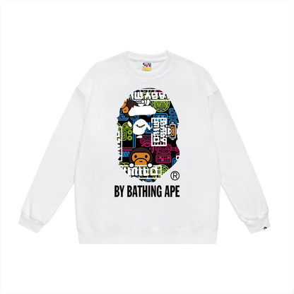 BAPE Ape Head cartoon graphic crewneck sweatshirt
