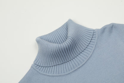Am1 2024SS classic blue jacquard big heart turtleneck sweater MYKYH2QY