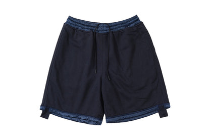 RRR-123 LOGO PRINT DRAWSTRING SHORTS