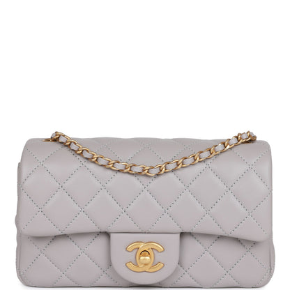 Mini Flap Bag Light Grey Hardware