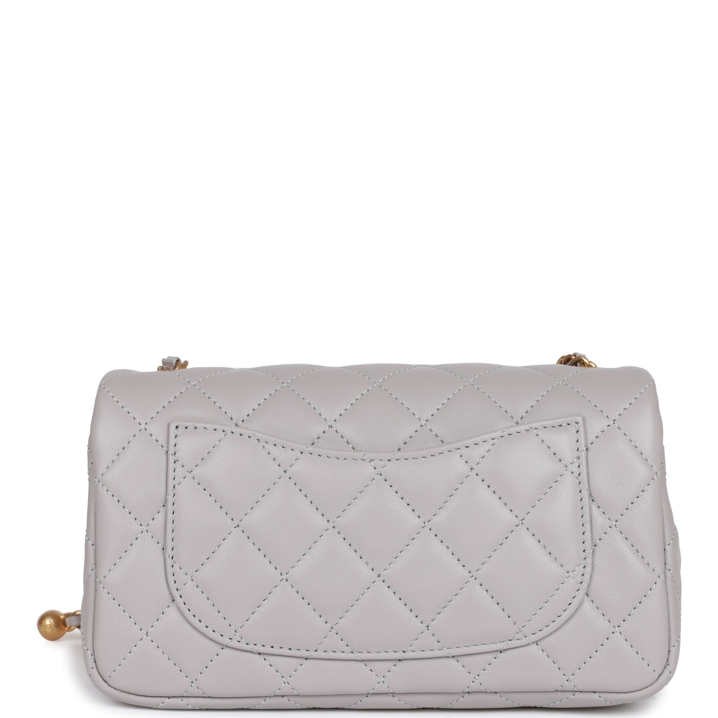 Mini Flap Bag Light Grey Hardware