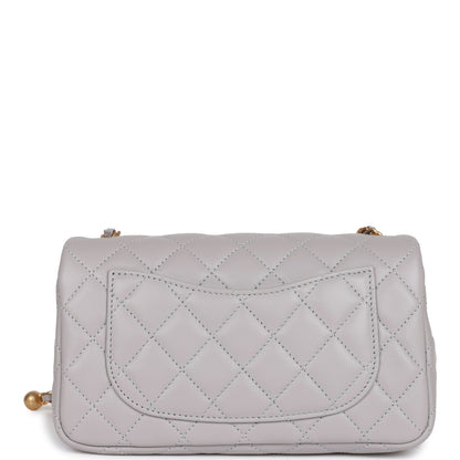 Mini Flap Bag Light Grey Hardware