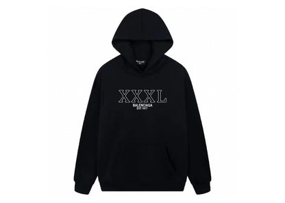 Balenciag* XXXL Est 1917 Logo Hoodie
