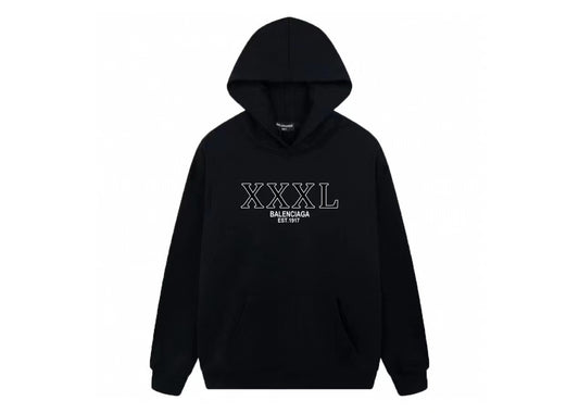 Balenciag* XXXL Est 1917 Logo Hoodie