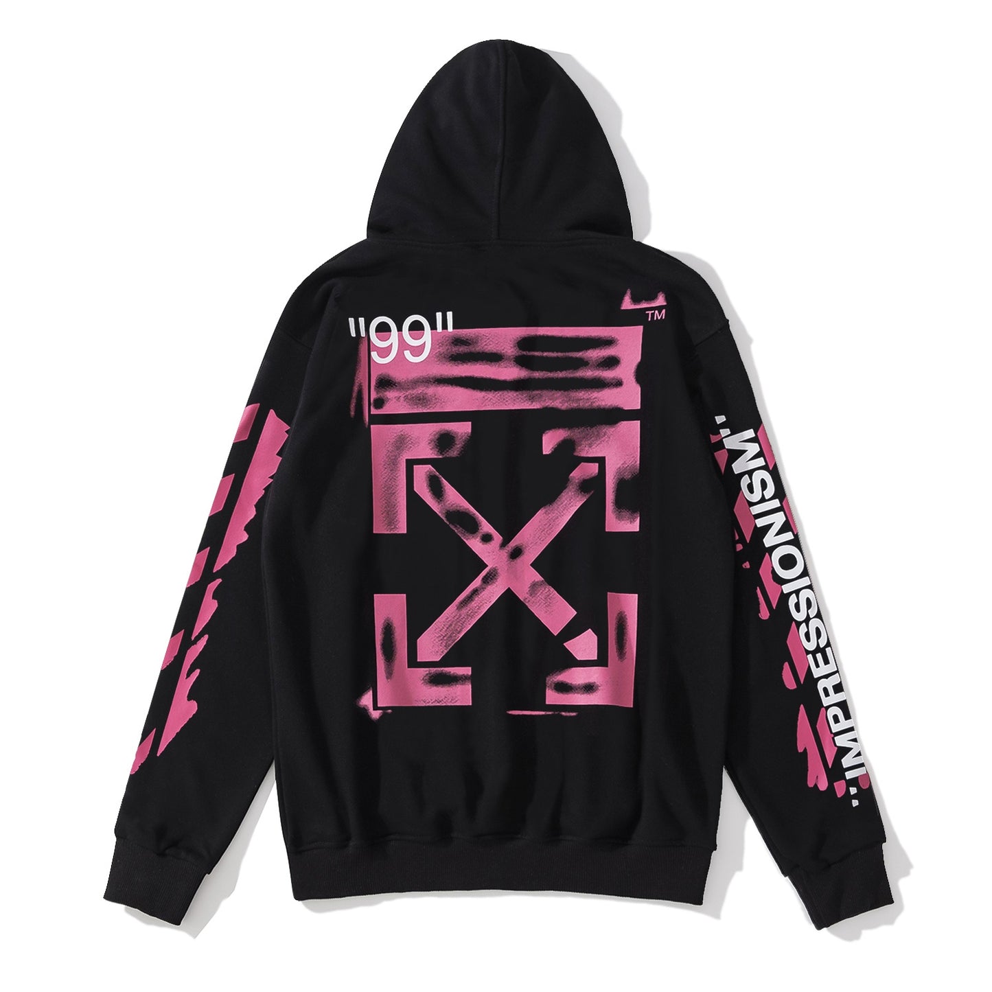 OFF-WHITE Number 99 Paired with Pink Arrow Hoodie
