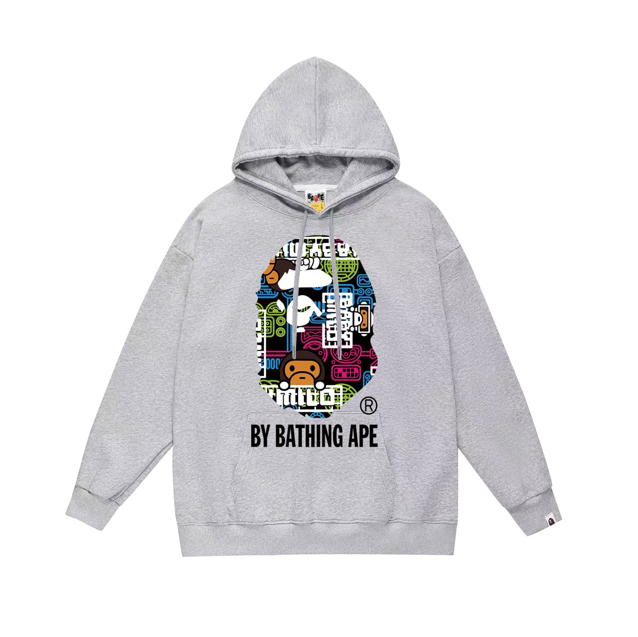 BAPE Ape Head cartoon graphic print hoodie TZ4LA1SU