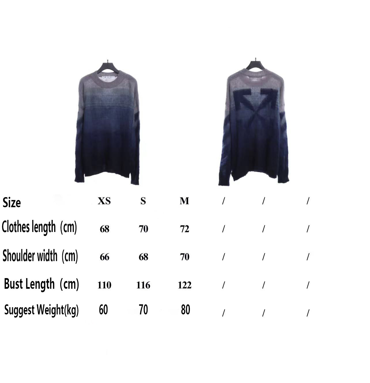 OFF WHITE Mohair Sweater Gradient