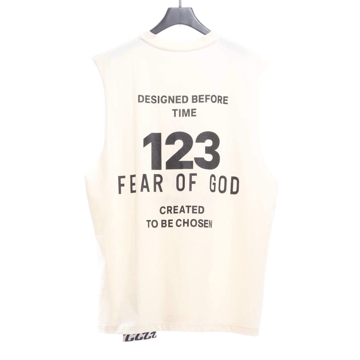 RRR123 x Fear OF God joint black print vest