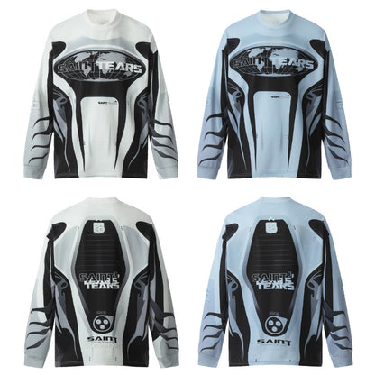 Saint Mich@el Tears Full Print Map Long Sleeve