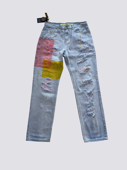 Drew House Teddy Bear Smiling Face Jeans