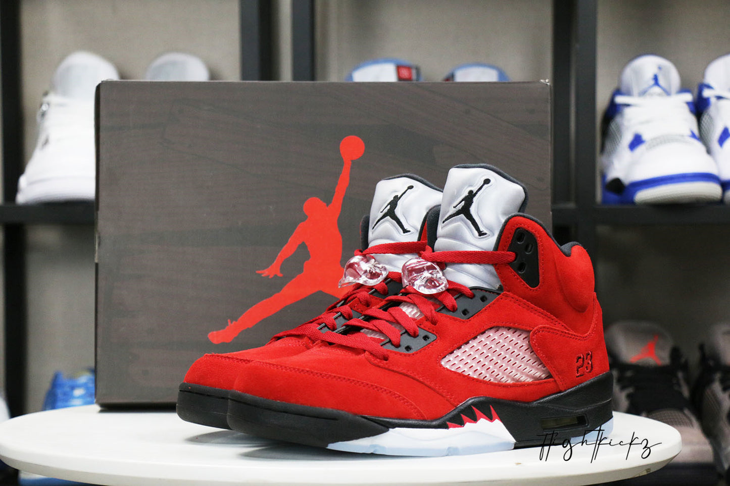 Air Jordan 5 Retro Raging Bull Red Suede