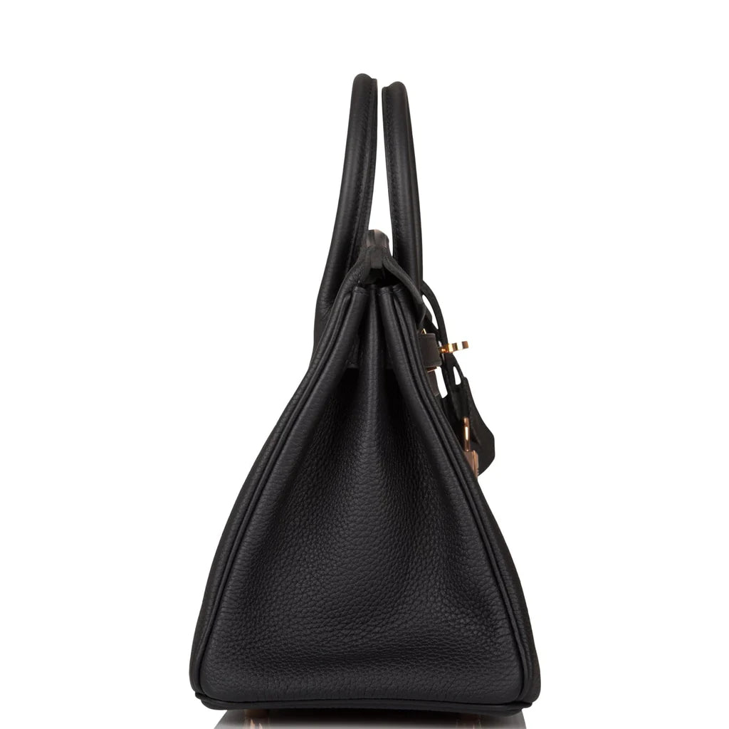 Hermès Birkin 25 Black Togo Rose Gold Hardware