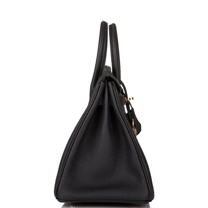 Hermès Birkin 25 Black Togo Rose Gold Hardware