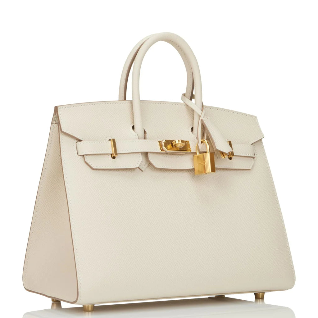 Hermès Birkin Sellier 25 Craie Epsom Gold Hardware